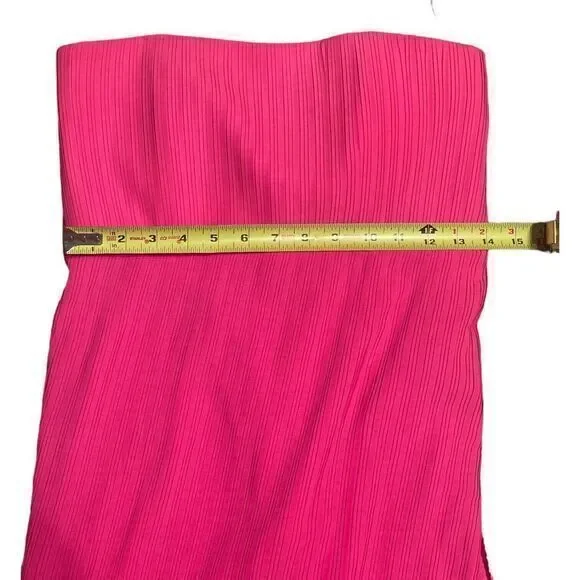 Solace London Revolve The Harlee‎ Strapless Column Maxi Dress Size 8 Hot Pink - Picture 8 of 11